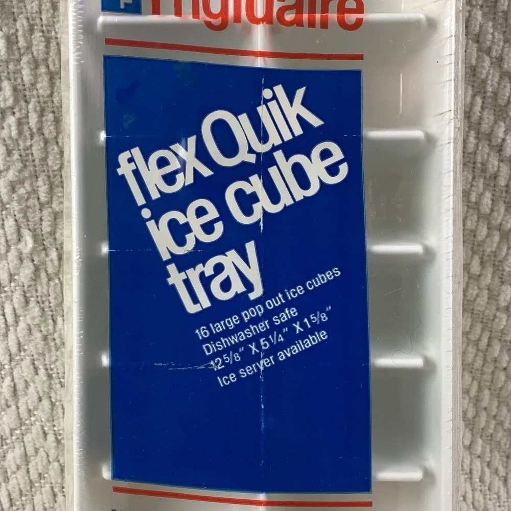Frigidaire Flex Quik Ice Cube‎ Tray 16 Large Pop Out Cubes Dishwasher Safe NOS
